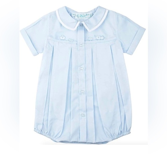 Feltman Brothers Other - ❤️‍🔥Feltman Brothers communion Baby Boys Blue Train Bubble Layette Outfit